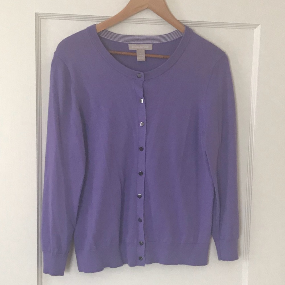 Banana Republic lavender silk blend cardigan